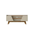 Marcus Mid-Century Modern 4 Shelf TV Stand for TVs up to 55" Beige - Manhattan Comfort