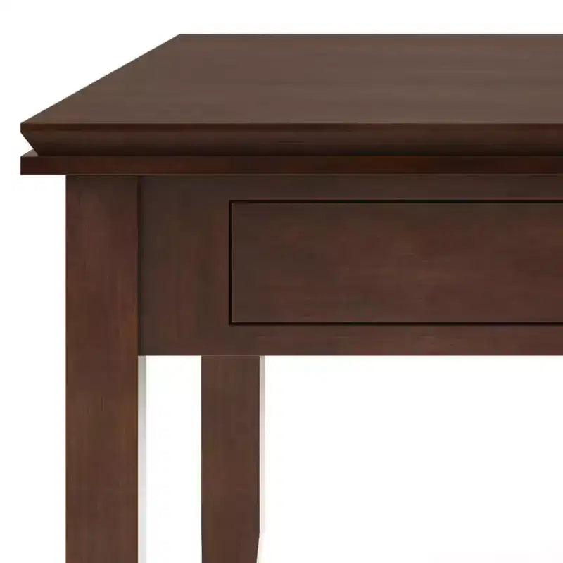 Table basse carrée Stratford, marron roux - : composite de bois transitionnel, tiroirs de rangement, 36 po carré