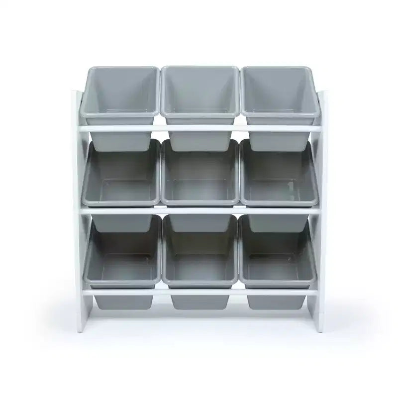 Organisateur de rangement de jouets pour enfants avec 9 bacs de rangement