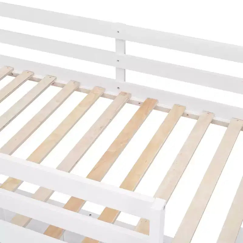 Lit superposé en bois double sur double/simple sur double avec bureau et échelle