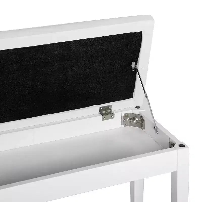 Banc de piano 2 places rembourré en similicuir et bouleau de style campagnard traditionnel