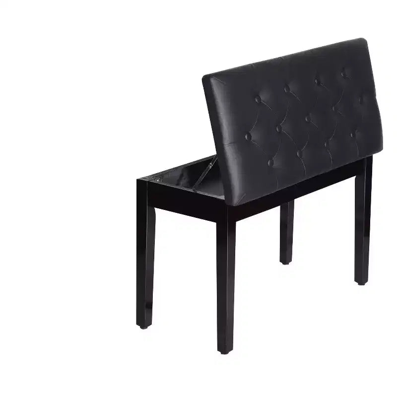 Banc de piano 2 places rembourré en similicuir et bouleau de style campagnard traditionnel