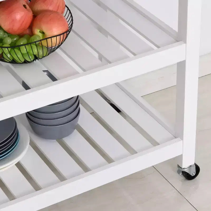 Îlot de cuisine avec plateau en acier inoxydable, îlot de cuisine traditionnel avec rangement, étagères ouvertes à 2 niveaux, tiroirs