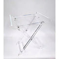 Designstyles Acrylic Foldable Tray Side Table Curved Top , Luxurious Home Decor Essential, Perfect for Convenient Tabletop Space