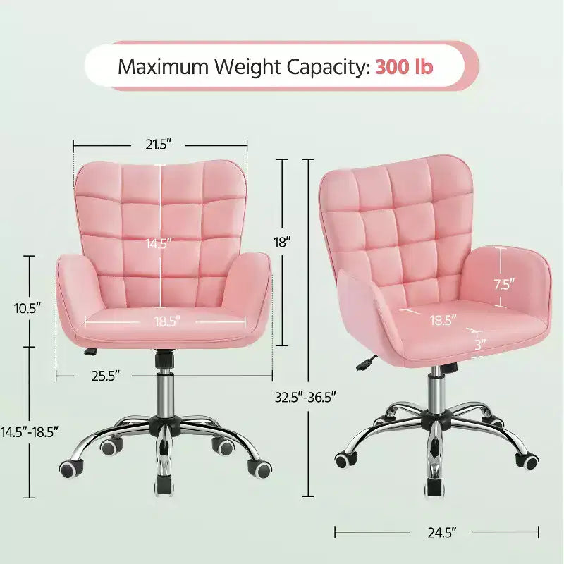 Chaise de bureau en similicuir avec accoudoirs rembourrés