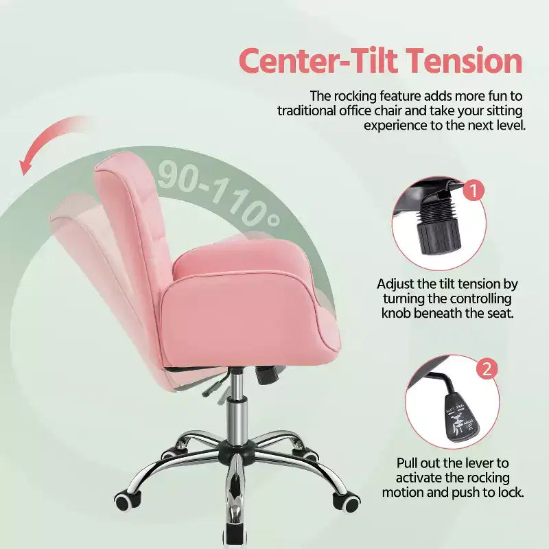 Chaise de bureau en similicuir avec accoudoirs rembourrés