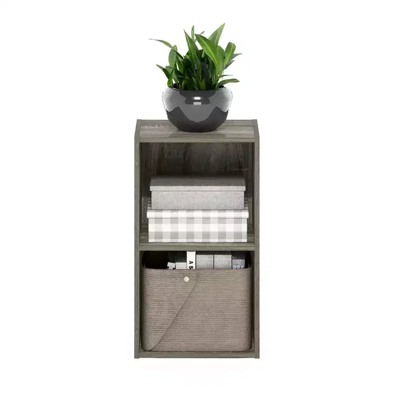 2 étagères de rangement Cube, bibliothèque multifonctionnelle, meuble de rangement, chêne français