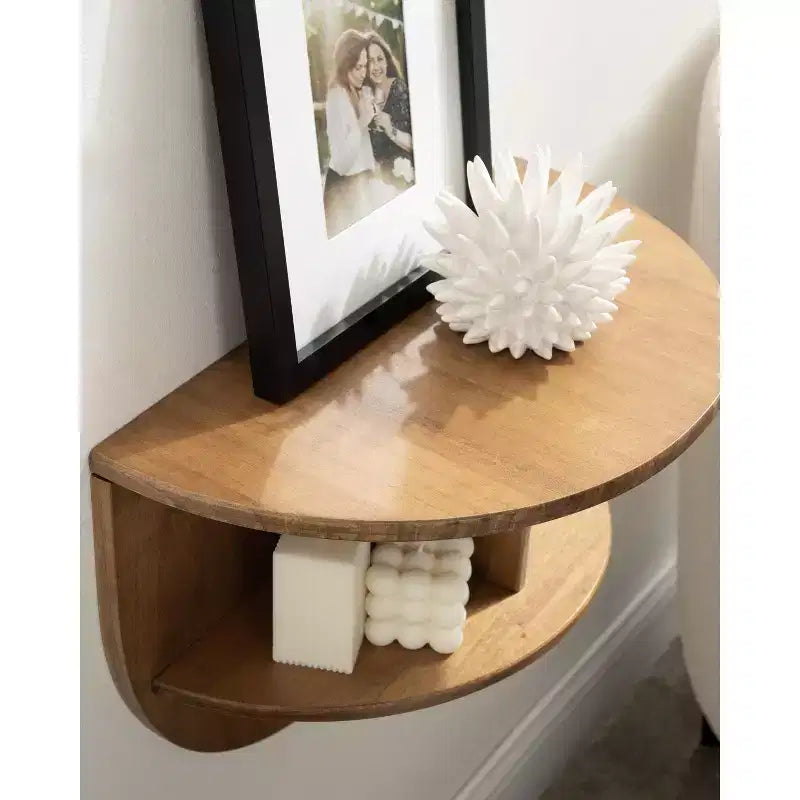 Table d'appoint flottante en bois Jalla