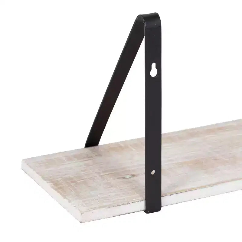 Étagère Murale Flottante Rectangulaire en Bois Soloman, Lot de 2-28, Blanc