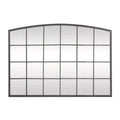 Metal Window Pane Inspired Wall Mirror with Arched Top - Olivia & May