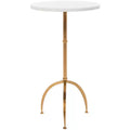 Myrna Accent Table - FOX2516 - Gold/White - Safavieh Couture