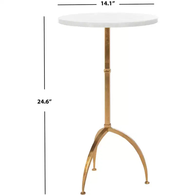Table d'appoint - FOX2516 - Or/Blanc