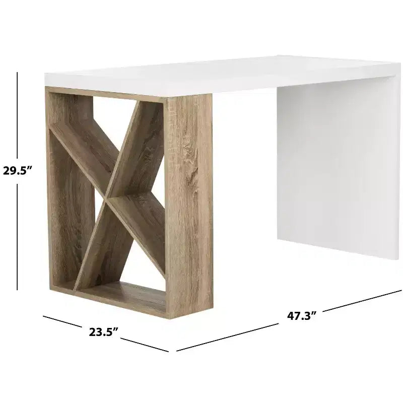 Bureau - FOX4235 - Blanc/Chêne
