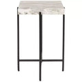 Tenzin Stone Top Accent Table - ACC3707A - Multi Grey/Black - Safavieh