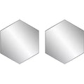 Uttermost Hexagon Vanity Accent Wall Mirrors Set of 2 Modern Beveled Black Metal Frame 23 1/4 Wide for Bathroom Bedroom Home