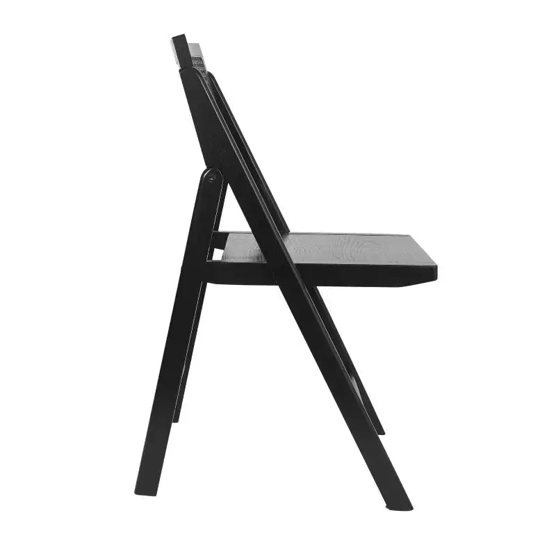 Lot de 2 chaises pliantes en rotin avec cadre et assise en bois massif et dossier en rotin tressé respirant