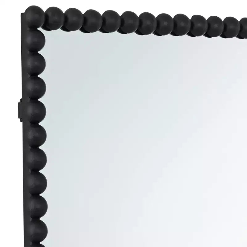 Miroir mural Harmer en fer noir perlé 22 1/4 x 34 1/2