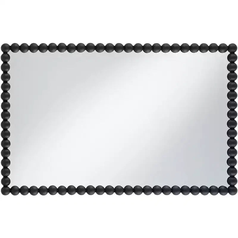 Miroir mural Harmer en fer noir perlé 22 1/4 x 34 1/2