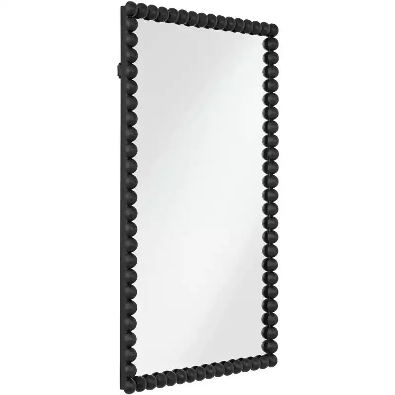 Miroir mural Harmer en fer noir perlé 22 1/4 x 34 1/2