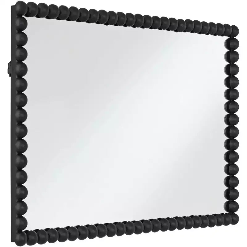 Miroir mural Harmer en fer noir perlé 22 1/4 x 34 1/2
