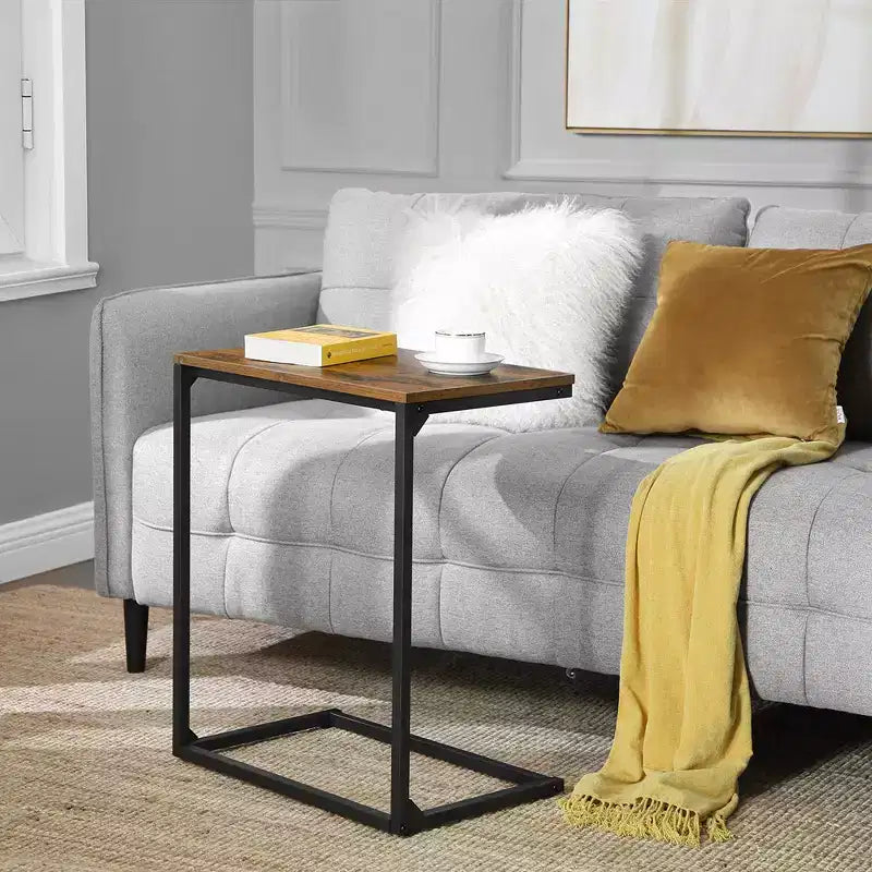 Table d'appoint en C, petite table basse pour canapé ou sofa