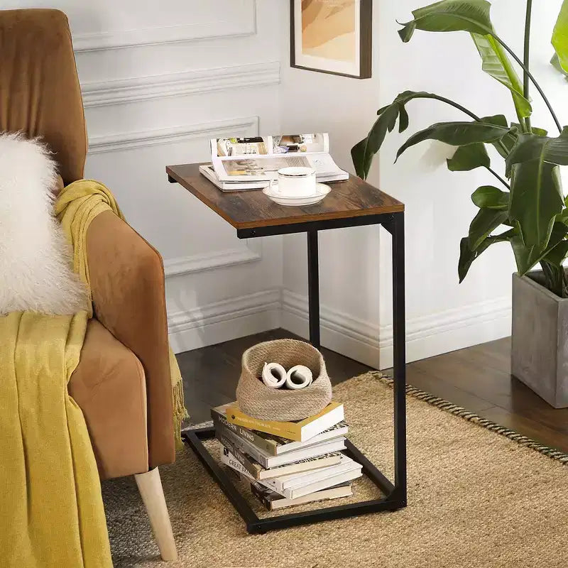 Table d'appoint en C, petite table basse pour canapé ou sofa