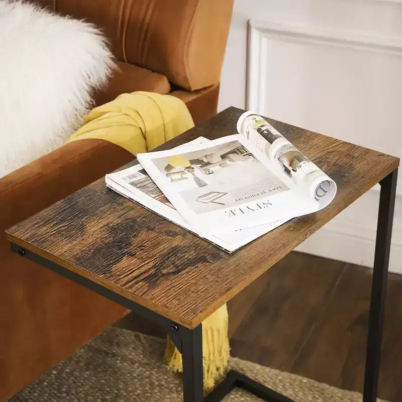 Table d'appoint en C, petite table basse pour canapé ou sofa