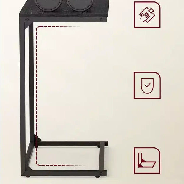 Table d'appoint en C, petite table basse pour canapé ou sofa